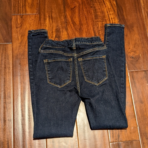 Old Navy The Rockstar Mid-Rise Sculpting Skinny Jeans, Dark Wash, Size 0 Petite - Picture 5 of 7